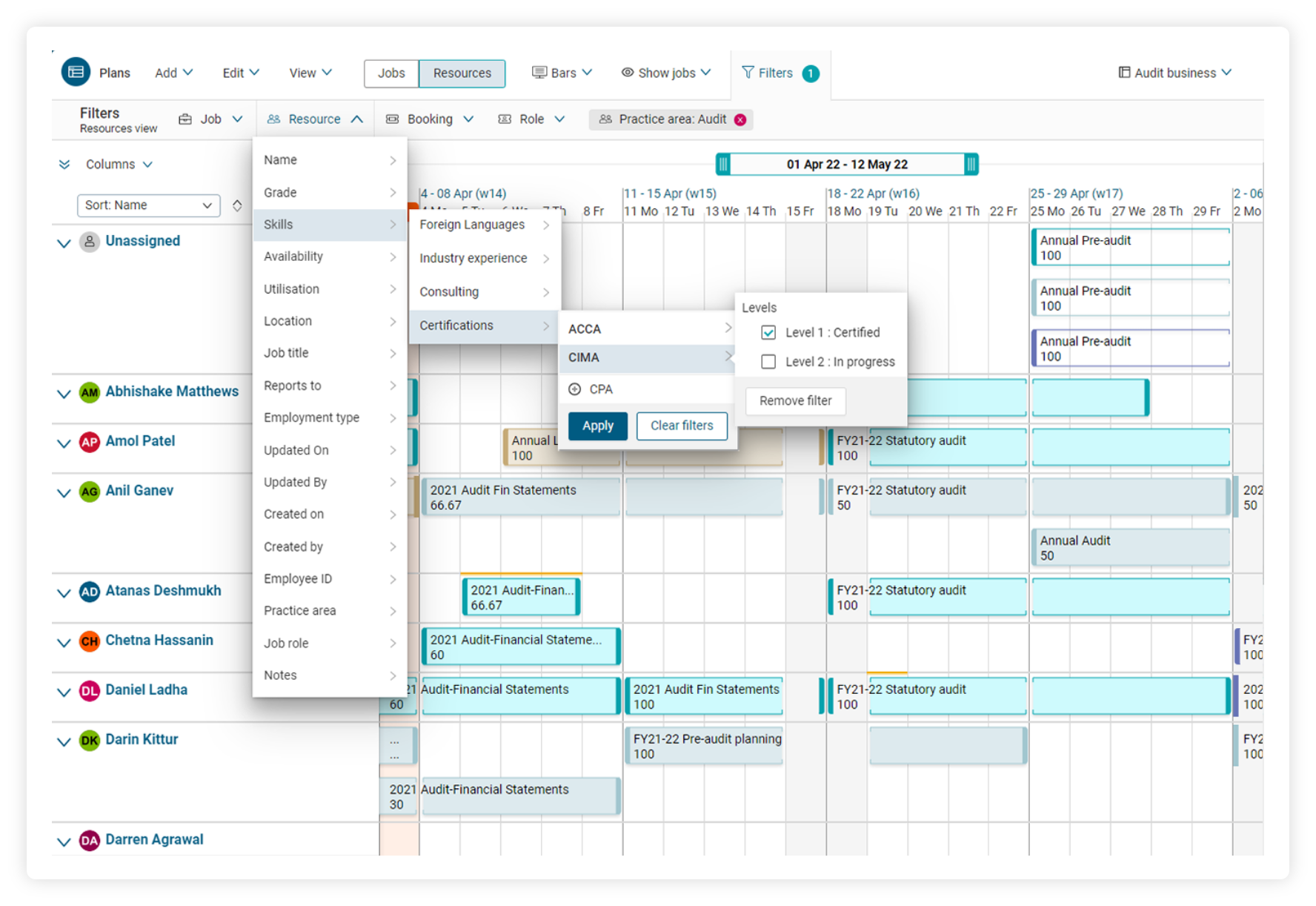 Skills Alignment to Projects