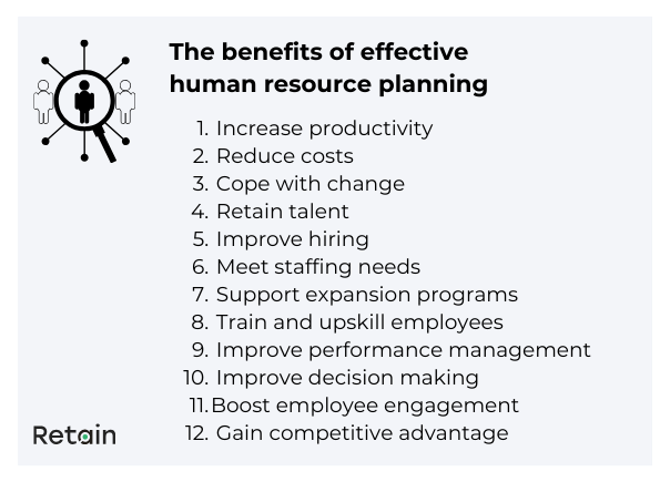 12 benefits of human resource planning