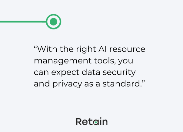 AI resource management data security and privacy
