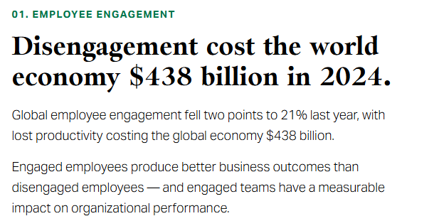 Disengagement cost the economy