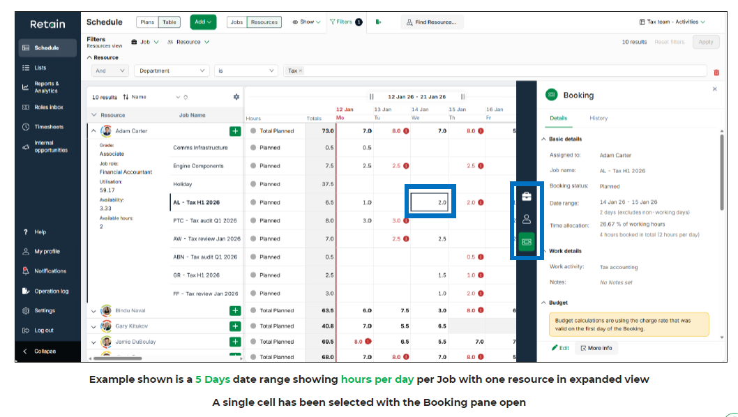 Retain 2.2 example table view