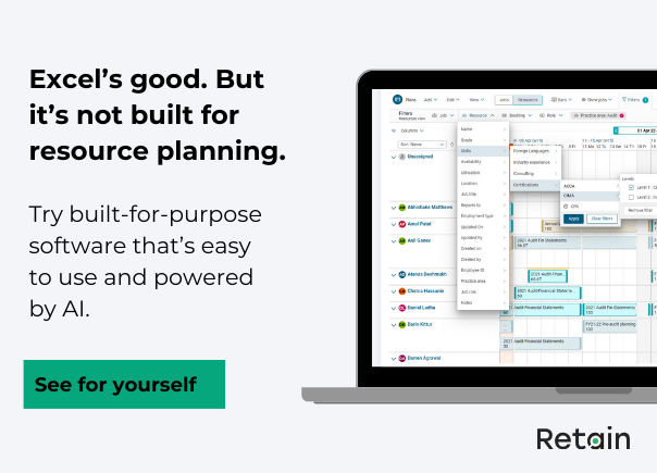 Excel alternative for resource planning