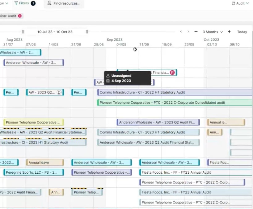 Retain resource planning software
