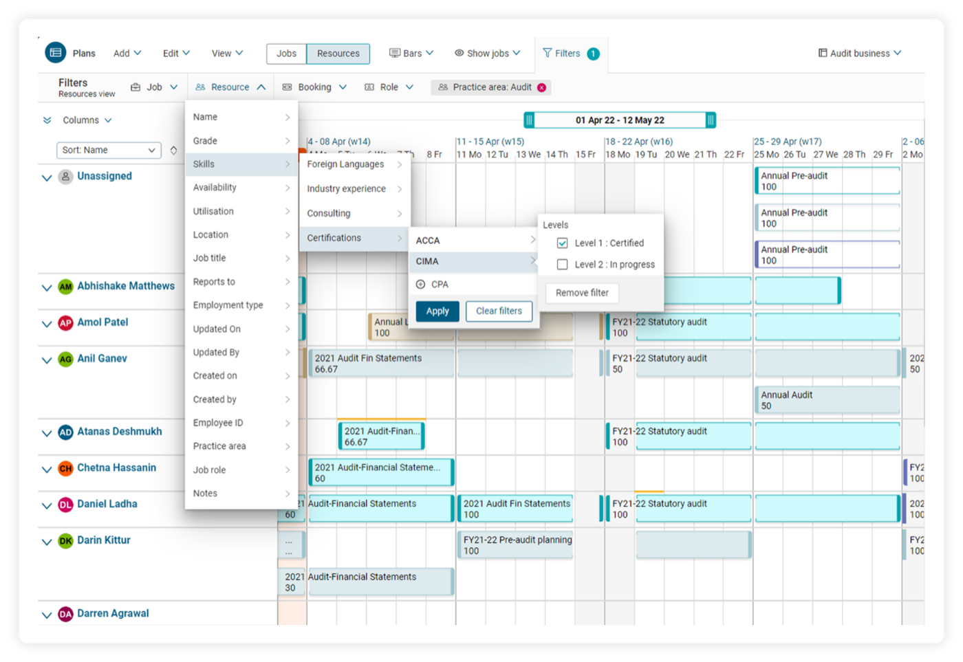 Skills Alignment to Projects