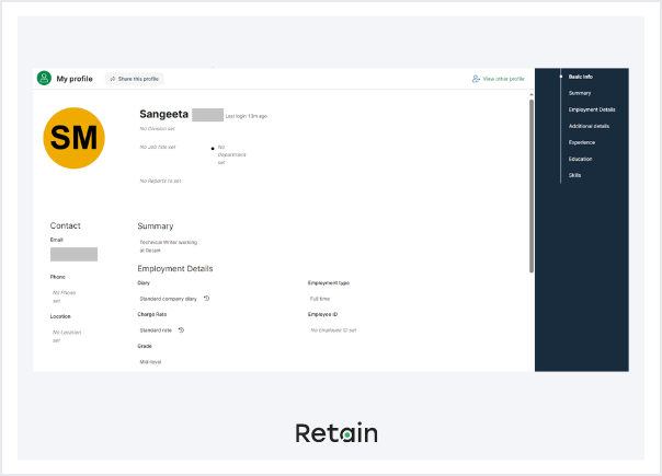 Resource scheduling software talent profile example_1