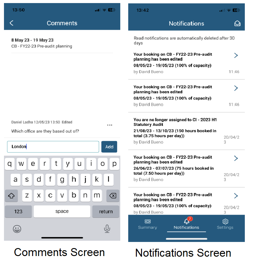 Retain Cloud mobile app