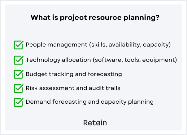 what is project resource planning