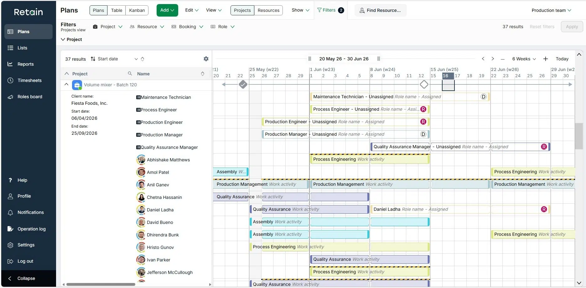 example resource management software for manufacturing