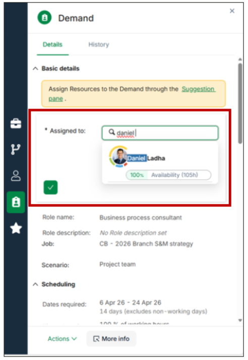 Resource management manual changes